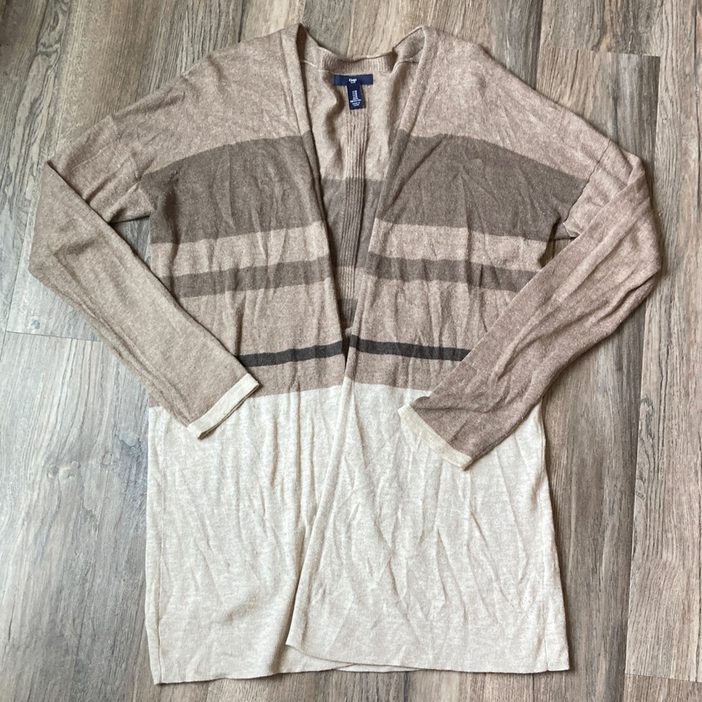 GAP Lightweight Open Front Cotton Blend Cardigan